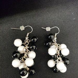 Black & White with silver beads
